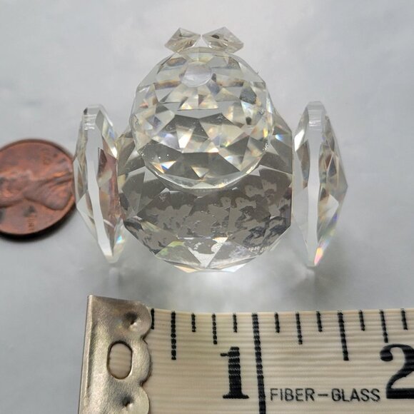 vtg IRIS ARC Swarovski Crystal Owl Bird Black Eyes Small Figurine  1.5" EUC Rare - Picture 5 of 9